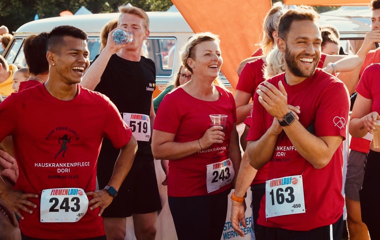 Foto vom DORI Team nach dem Firmenlauf